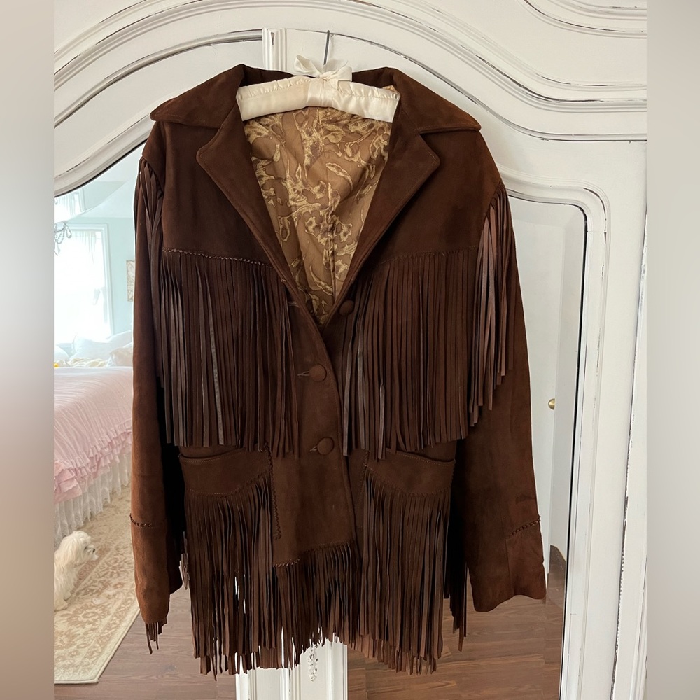 Vintage Suede Jacket with Fringe